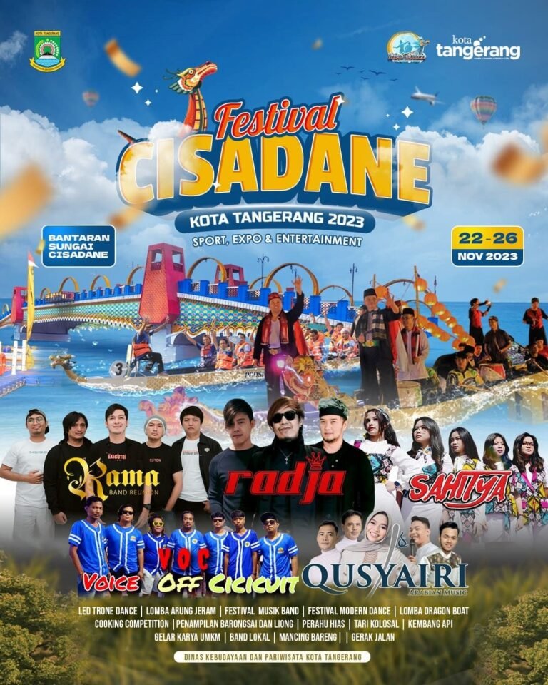 Rundown Lengkap Festival Cisadane Kota Tangerang 2023, Jadi Rekomendasi Liburan Akhir Pekan Ini