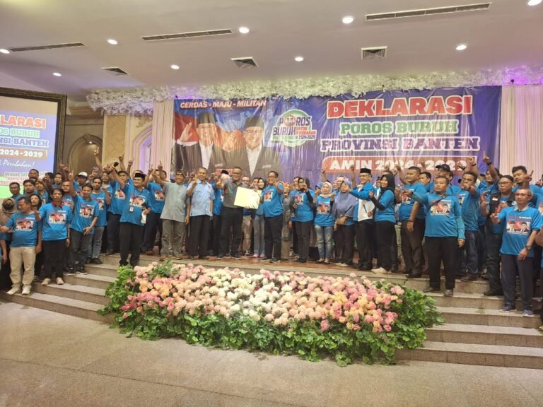 Demi Perubahan, Poros Buruh Banten Deklarasi Menangkan AMIN di Pilpres 2024