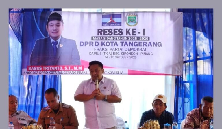 Anggota DPRD Kota Tangerang Bagus Triyanto Serap Aspirasi Warga Pinang Lewat Reses