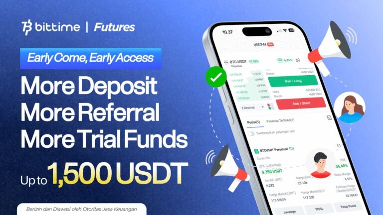 Bittime Buka Waitlist Eksklusif Flexible Futures, Beri Akses Early Bird dan Trial Funds Hingga $1.500 USDT