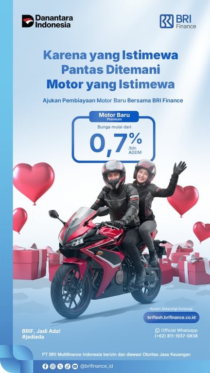 Karena yang Istimewa Pantas Ditemani Motor Istimewa,  Cek Penawaran Spesial dari BRI Finance