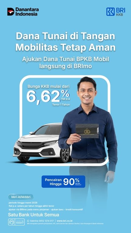 Optimalkan Nilai Kendaraan, BRI Finance Hadirkan  Solusi Dana Tunai Cepat dan Aman
