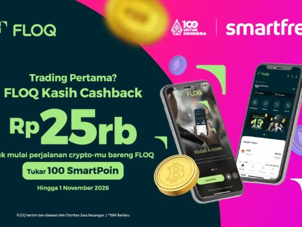 FLOQ Gandeng Smartfren, Pelanggan Bisa Tukar SmartPoin dengan Saldo Kripto Senilai Rp25.000